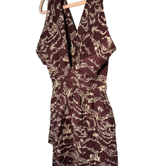 CLEOBELLA- Carson MIDI Dress in brown and white. Size Medium. NWT - Picture 7 of 9